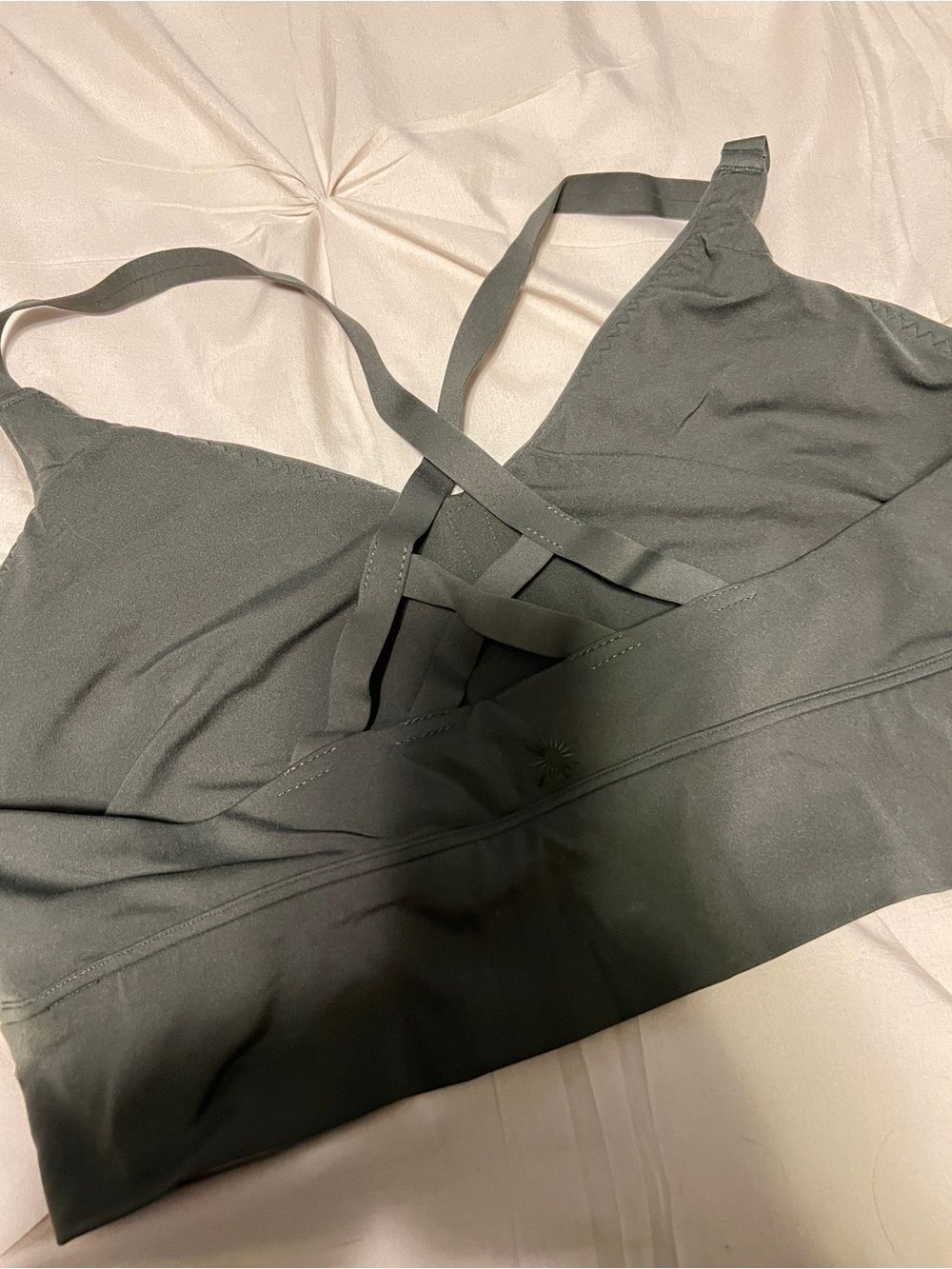 aerie Olive Green Strappy Bralette - Picture 2 of 3